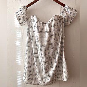 Blue Rain Boutique Women’s BabyDoll Dress (White/Black size-M)